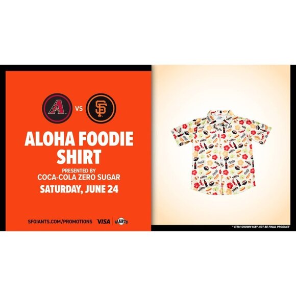 San Francisco Giants MLB 2023 Aloha Foodie Shirt, Medium - Picture 10 of 10